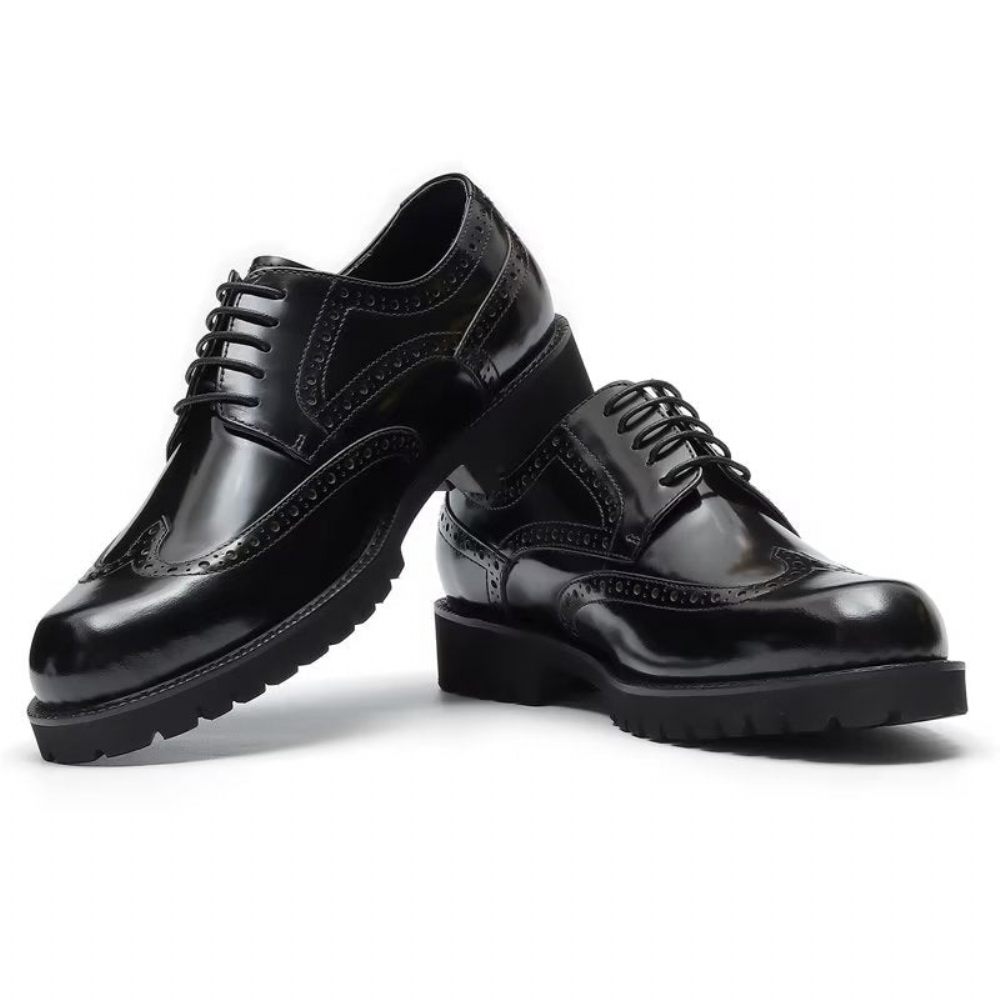 Chaussures Formelles Pour Hommes Habillées Élégantes Relief - Noir