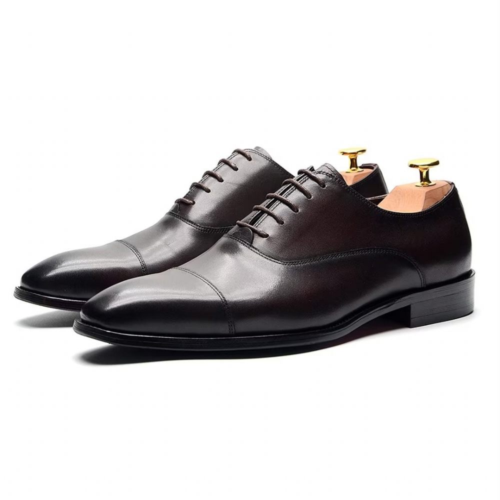 Chaussures Formelles Pour Hommes Habillées À Enfiler Smooth Elegance - Café