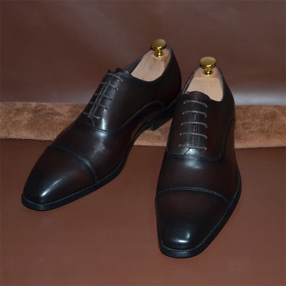 Chaussures Formelles Pour Hommes Habillées À Enfiler Smooth Elegance - Café