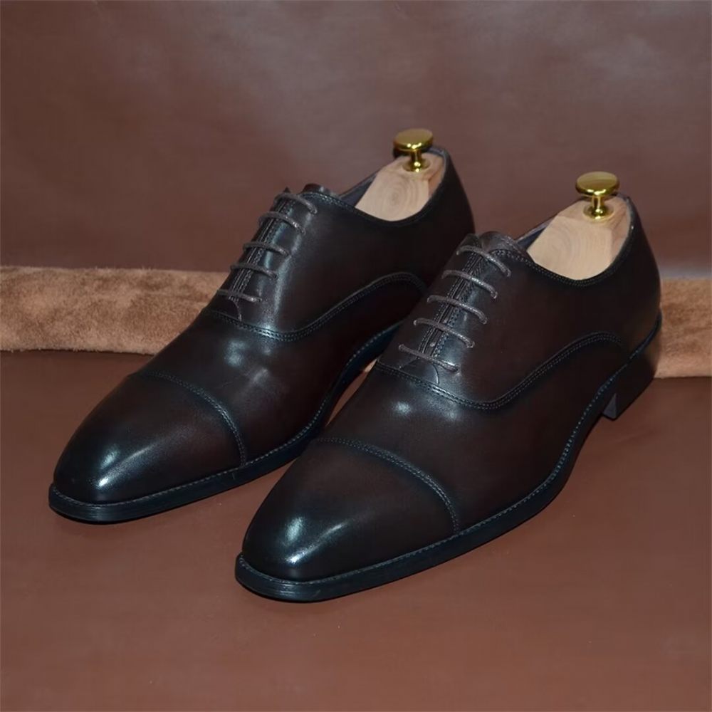 Chaussures Formelles Pour Hommes Habillées À Enfiler Smooth Elegance - Café