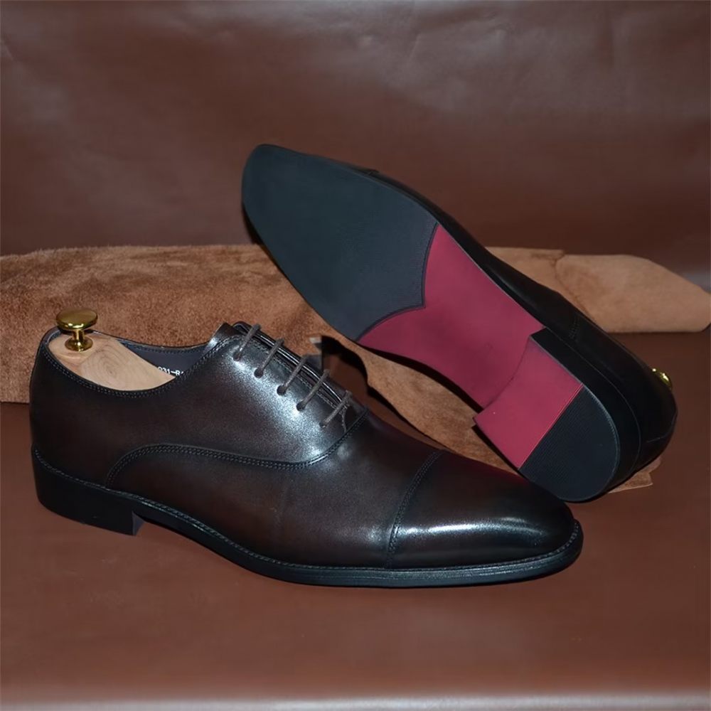 Chaussures Formelles Pour Hommes Habillées À Enfiler Smooth Elegance - Café