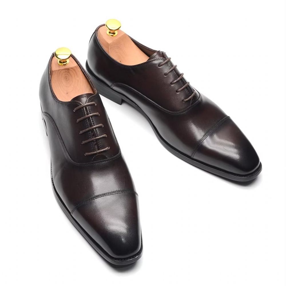 Chaussures Formelles Pour Hommes Habillées À Enfiler Smooth Elegance - Café