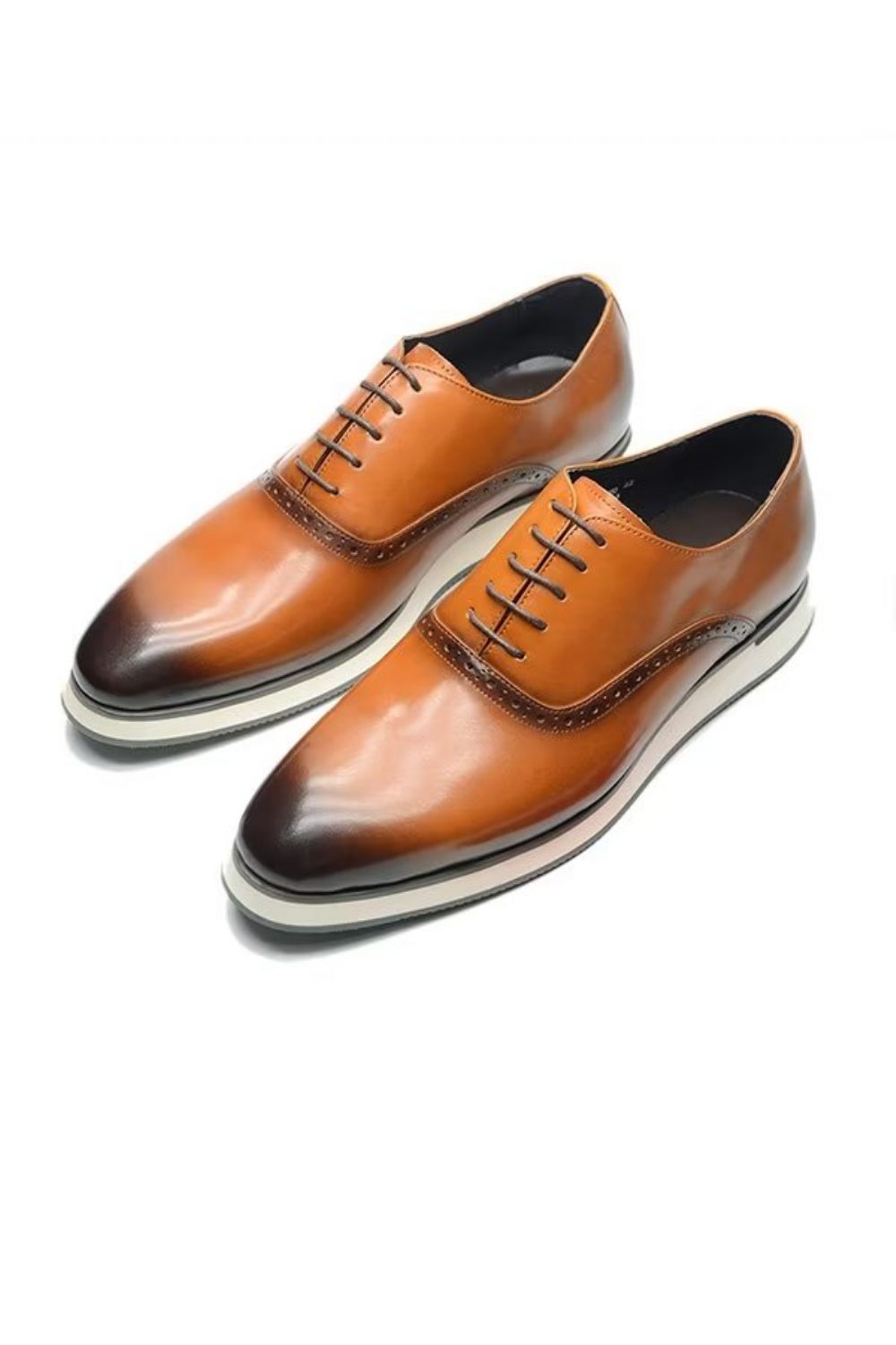 Chaussures Formelles Pour Hommes Habillées À Enfiler Style Exécutif - Marron