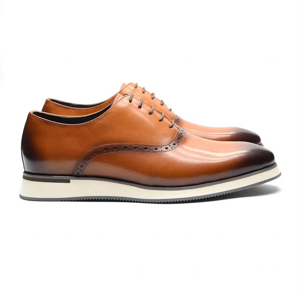 Chaussures Formelles Pour Hommes Habillées À Enfiler Style Exécutif - Marron