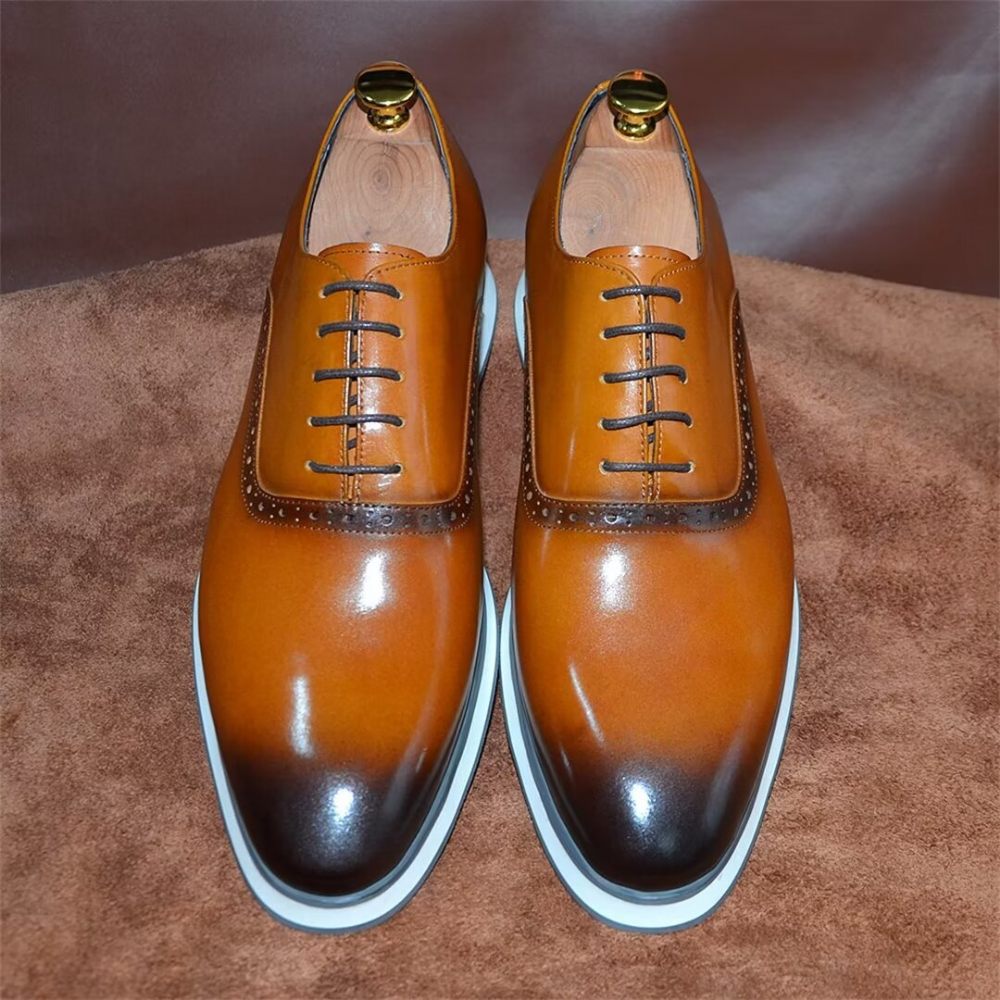 Chaussures Formelles Pour Hommes Habillées À Enfiler Style Exécutif - Marron