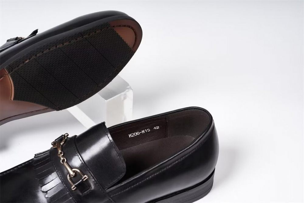 Chaussures Formelles Pour Hommes Habillées À Enfiler Urbaines Sophistiquées - Noir