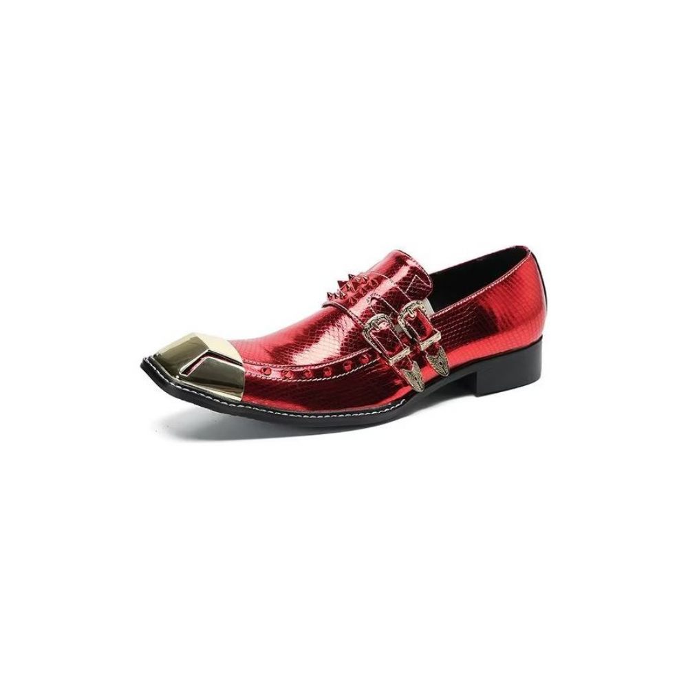 Chaussures Formelles Pour Hommes Habillées Exotiques - Rouge 1