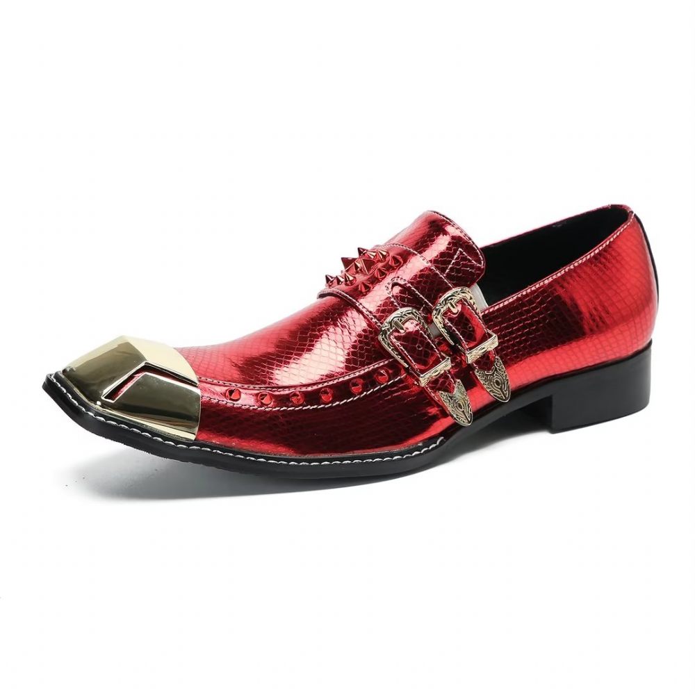 Chaussures Formelles Pour Hommes Habillées Exotiques - Rouge 1