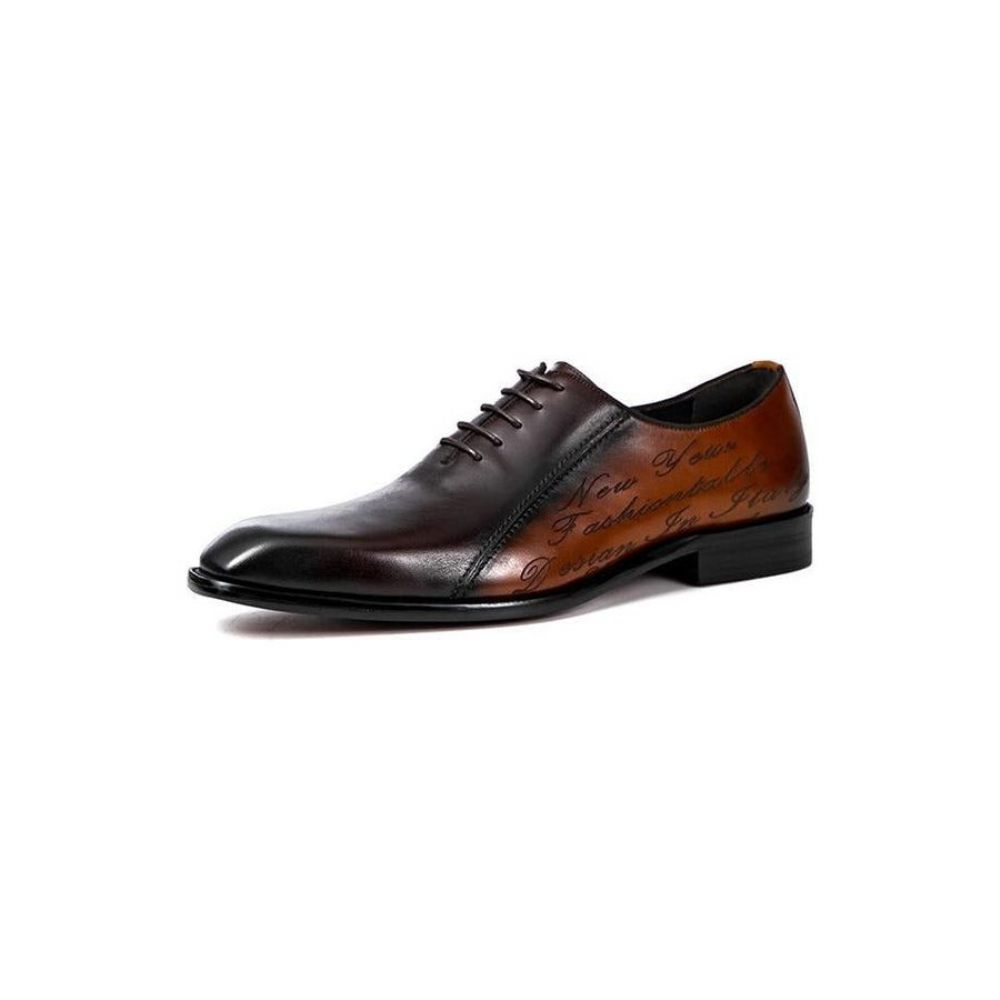 Chaussures Formelles Pour Hommes Habillées Exotiques Brogue - Café