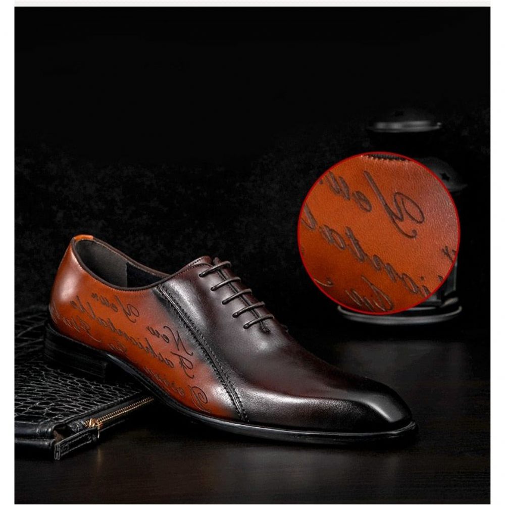 Chaussures Formelles Pour Hommes Habillées Exotiques Brogue - Café