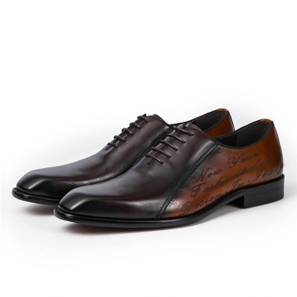 Chaussures Formelles Pour Hommes Habillées Exotiques Brogue - Café