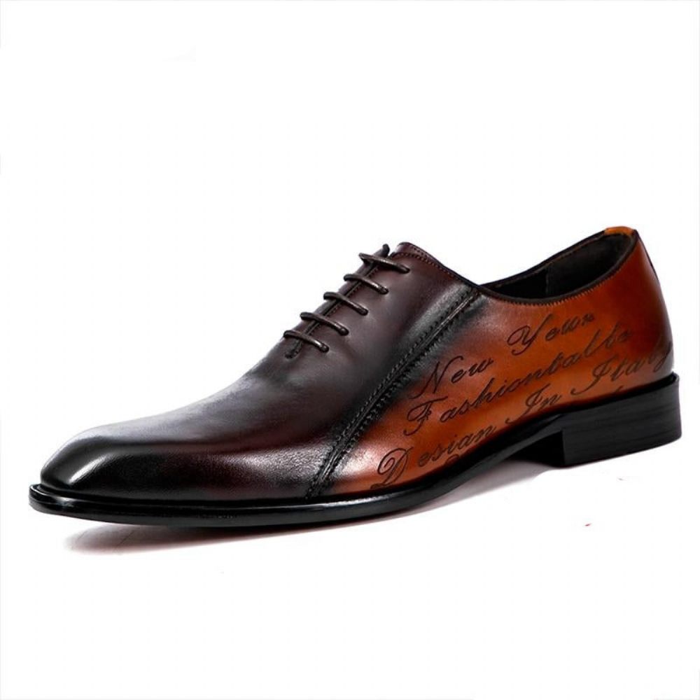 Chaussures Formelles Pour Hommes Habillées Exotiques Brogue - Café