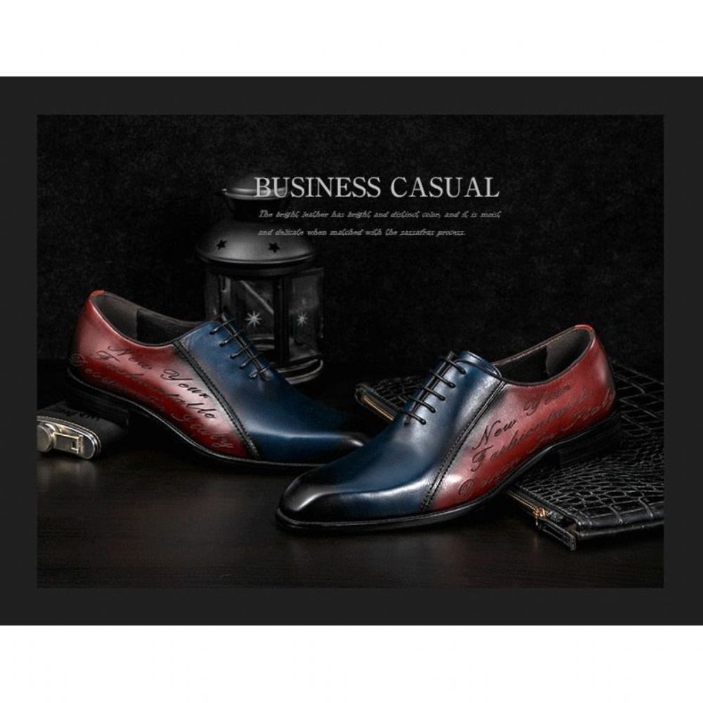 Chaussures Formelles Pour Hommes Habillées Exotiques Brogue - Bourgogne