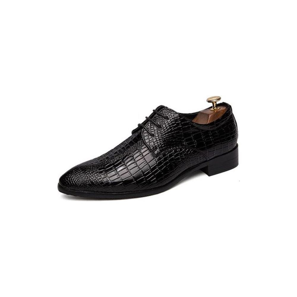 Chaussures Formelles Pour Hommes Habillées À Lacets Alligator Chic