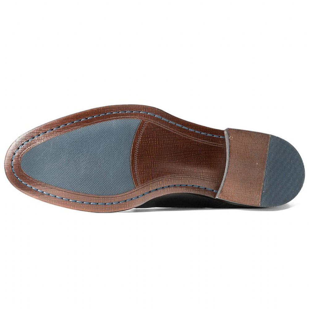 Chaussures Formelles Pour Hommes Habillées À Lacets Cuir - Café