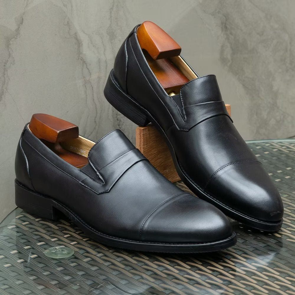 Chaussures Formelles Pour Hommes Habillées À Lacets Cuir - Noir