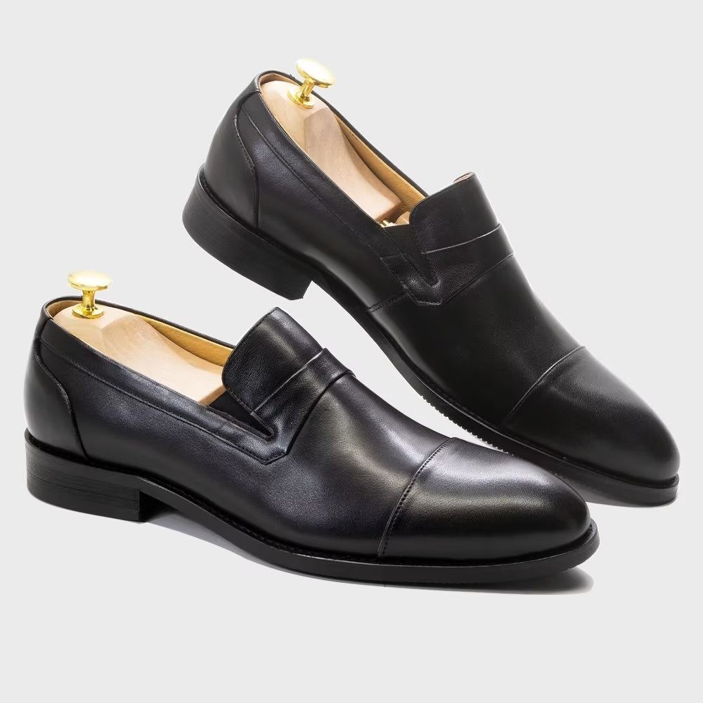 Chaussures Formelles Pour Hommes Habillées À Lacets Cuir - Noir