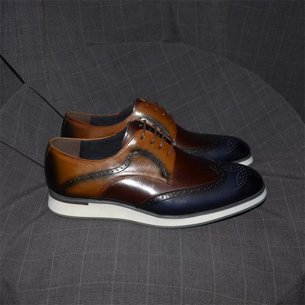 Chaussures Formelles Pour Hommes Habillées À Lacets Modernes - Marron