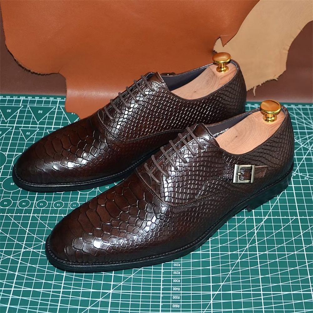 Chaussures Formelles Pour Hommes Habillées À Lacets Sophistication Urbaine - Café