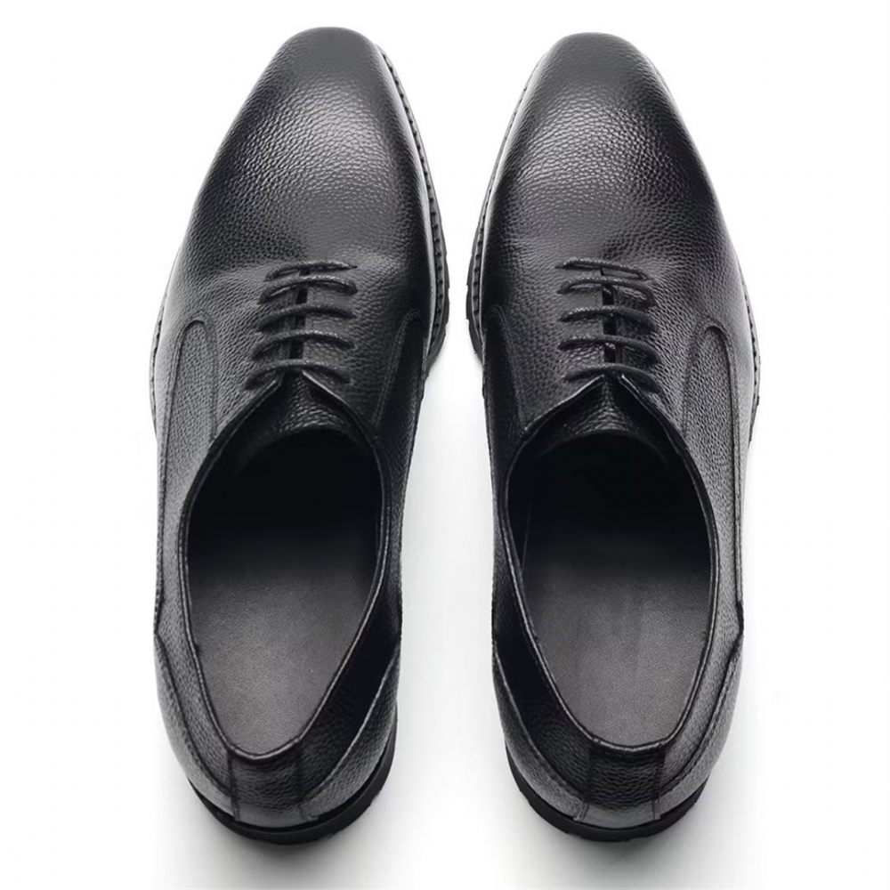 Chaussures Formelles Pour Hommes Habillées À Lacets Style Exotique - Noir