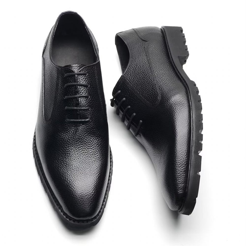 Chaussures Formelles Pour Hommes Habillées À Lacets Style Exotique - Noir