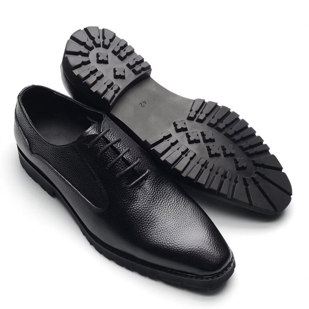 Chaussures Formelles Pour Hommes Habillées À Lacets Style Exotique - Noir