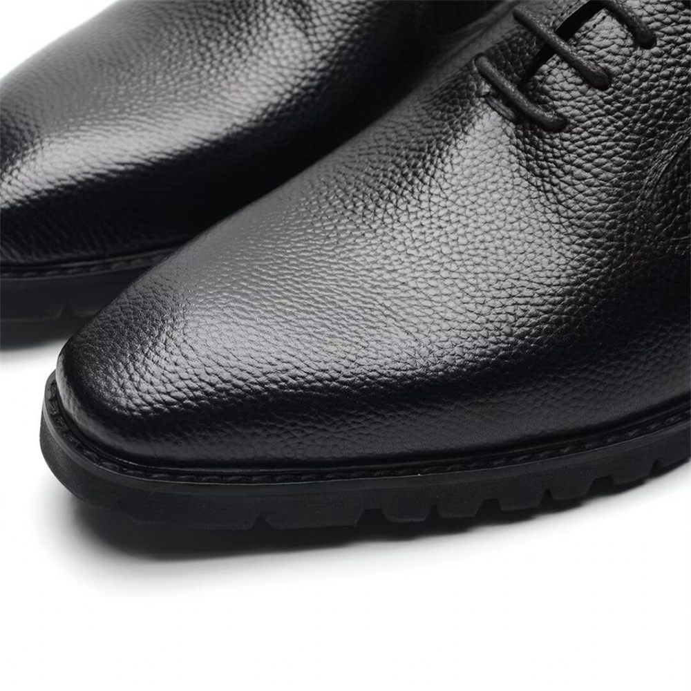 Chaussures Formelles Pour Hommes Habillées À Lacets Style Exotique - Noir