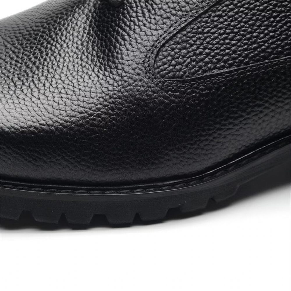 Chaussures Formelles Pour Hommes Habillées À Lacets Style Exotique - Noir