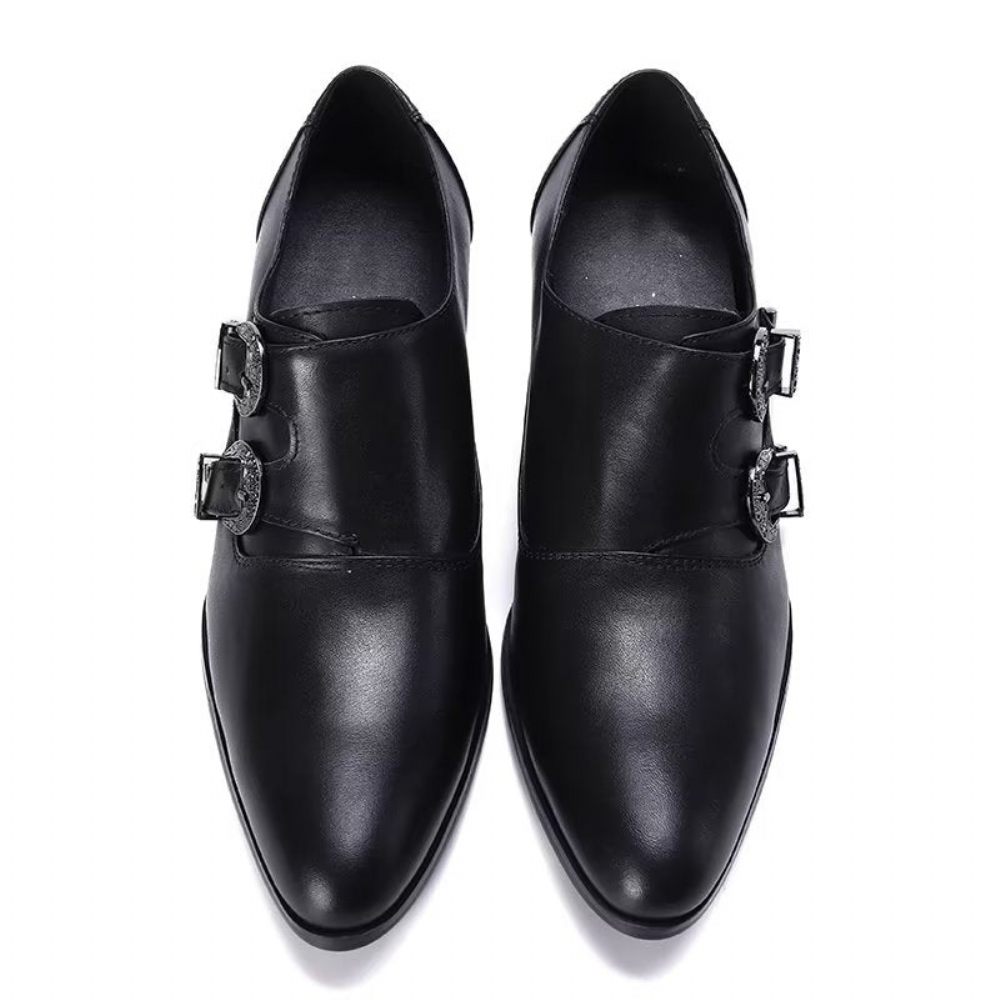 Chaussures Formelles Pour Hommes Habillées À Lanière Moine - Noir