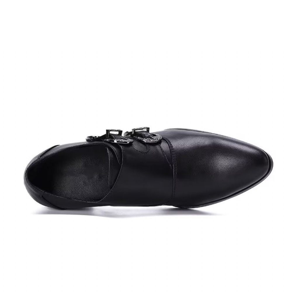 Chaussures Formelles Pour Hommes Habillées À Lanière Moine - Noir