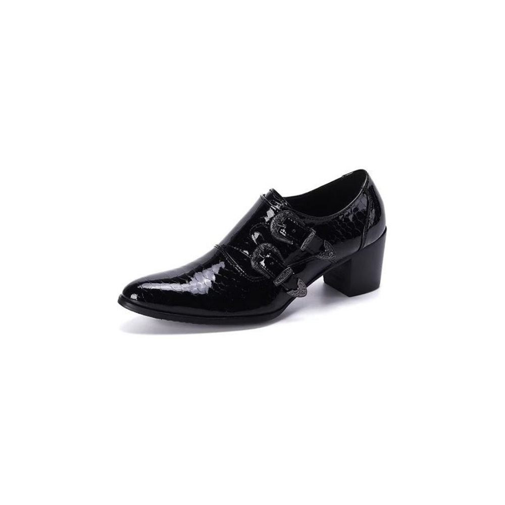 Chaussures Formelles Pour Hommes Habillées À Lanière Moine - Noir 1