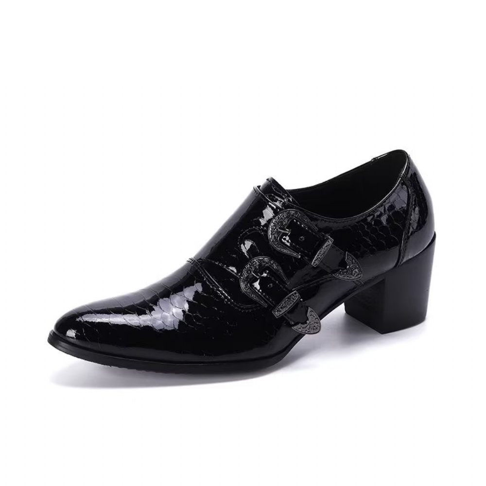 Chaussures Formelles Pour Hommes Habillées À Lanière Moine - Noir 1