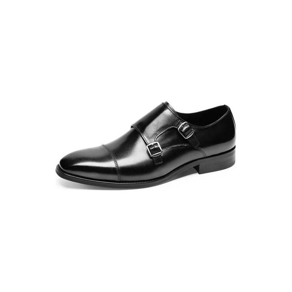 Chaussures Formelles Pour Hommes Habillées À Lanière Moine - Noir