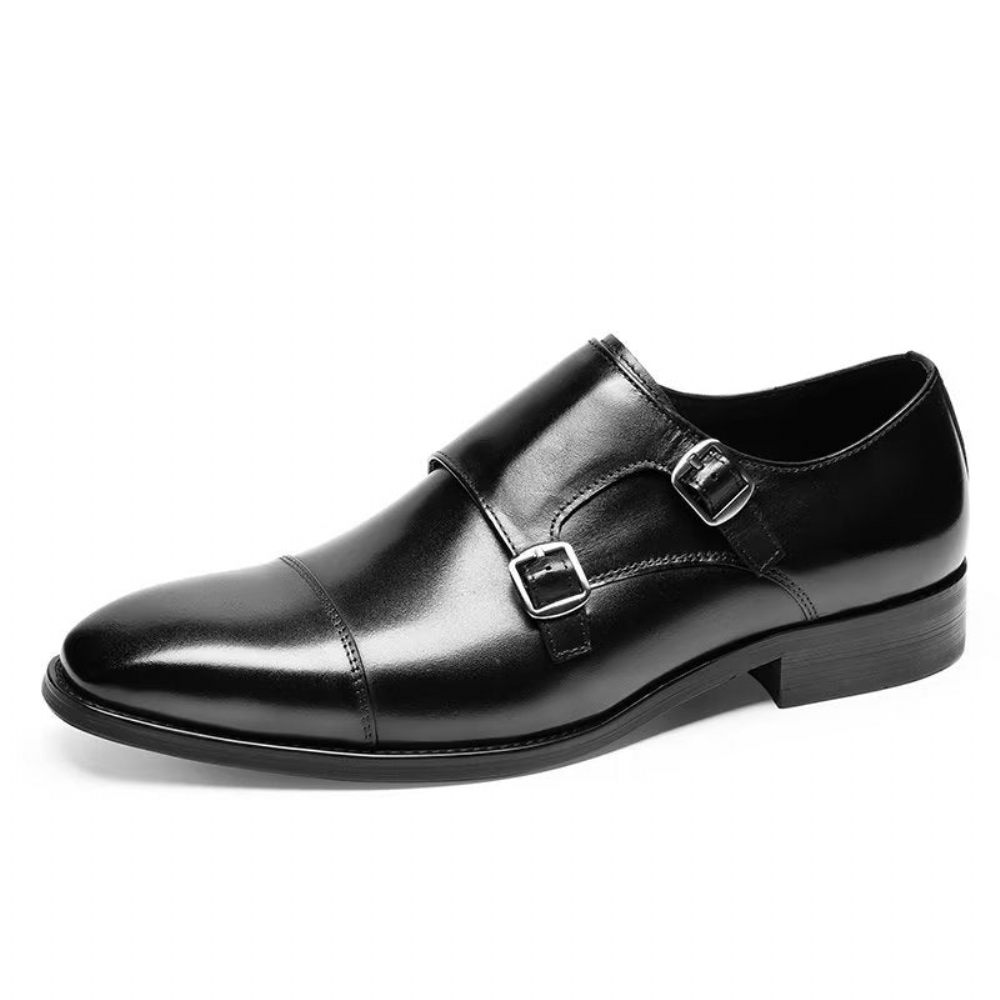 Chaussures Formelles Pour Hommes Habillées À Lanière Moine - Noir