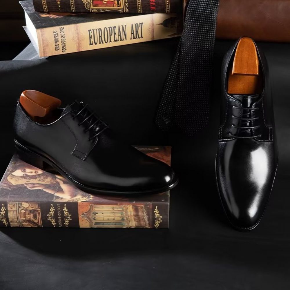 Chaussures Formelles Pour Hommes Habillées À Motif Exquis - Noir