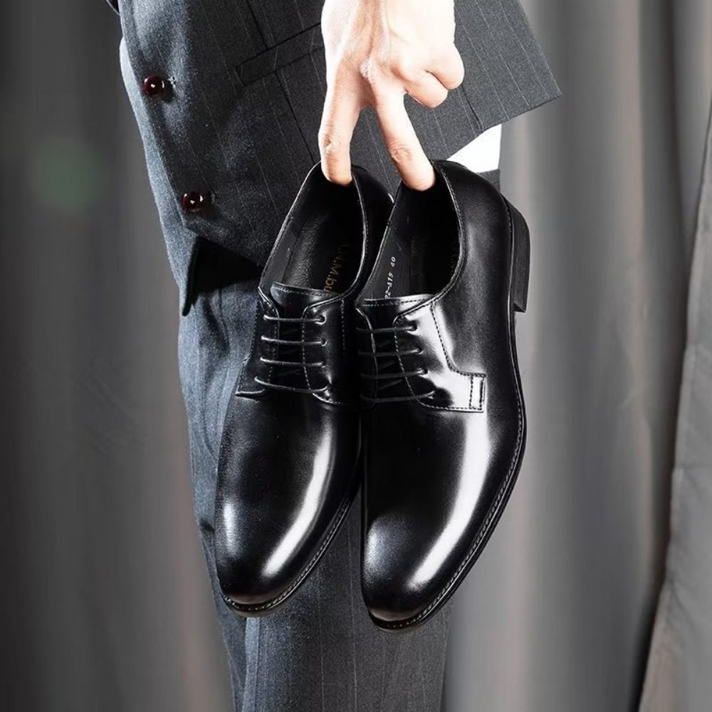 Chaussures Formelles Pour Hommes Habillées À Motif Exquis - Noir