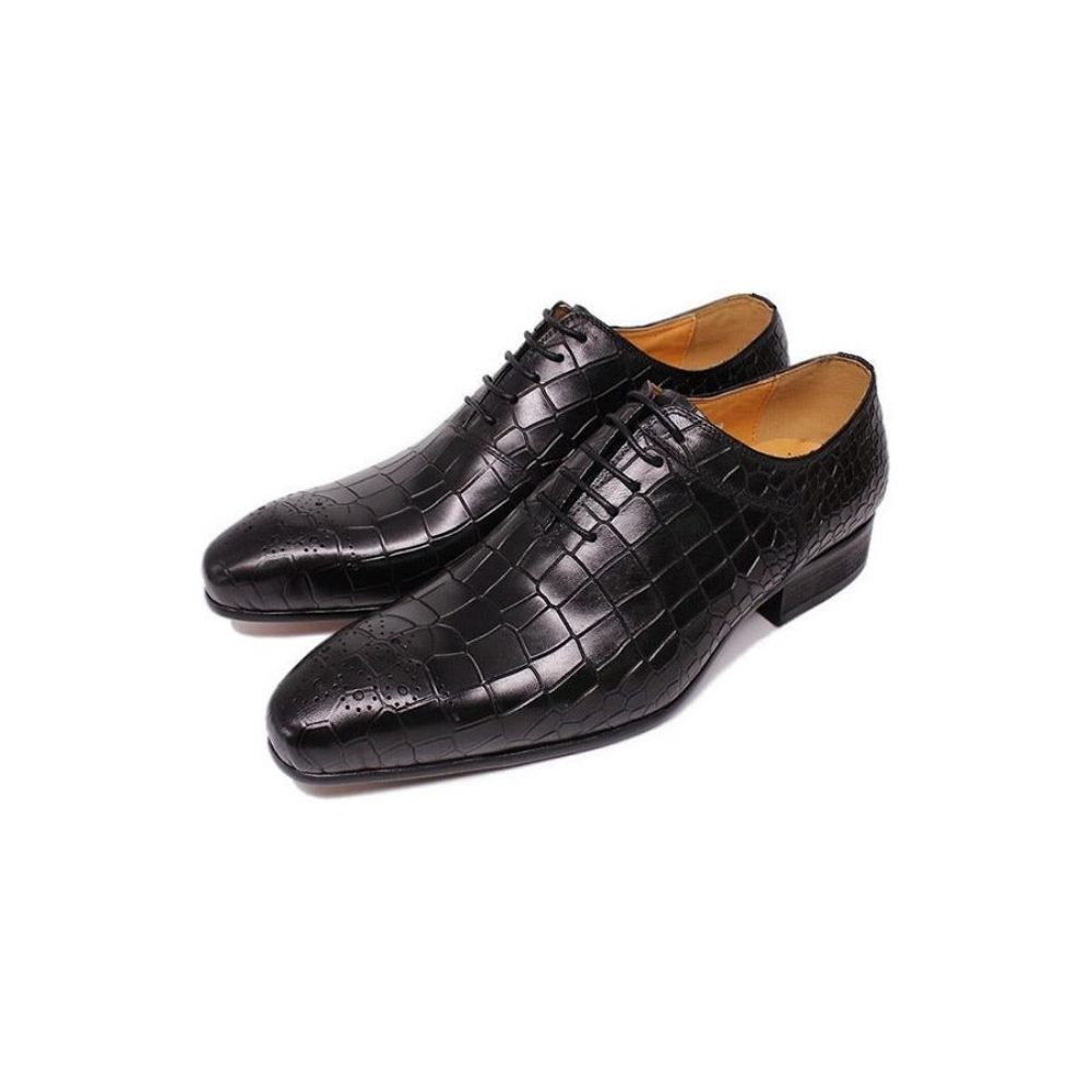 Chaussures Formelles Pour Hommes Habillées Opulent Crocprint Oxford