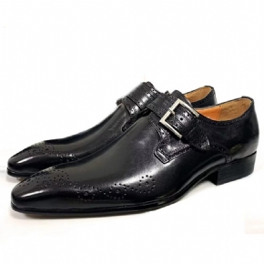 Chaussures Formelles Pour Hommes Habillées Opulentes Cuir Véritable À Bout Pointu