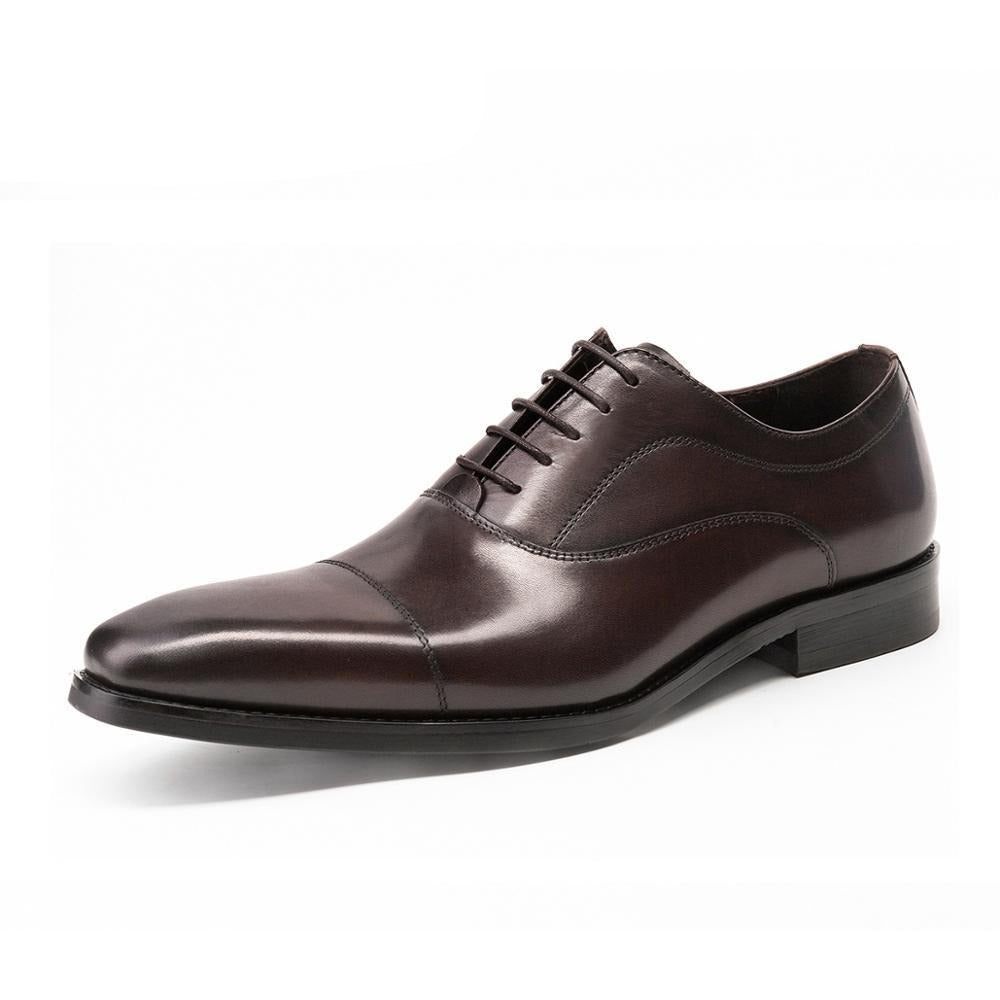 Chaussures Formelles Pour Hommes Habillées Opulentes À Motif Exotique Oxford - Café