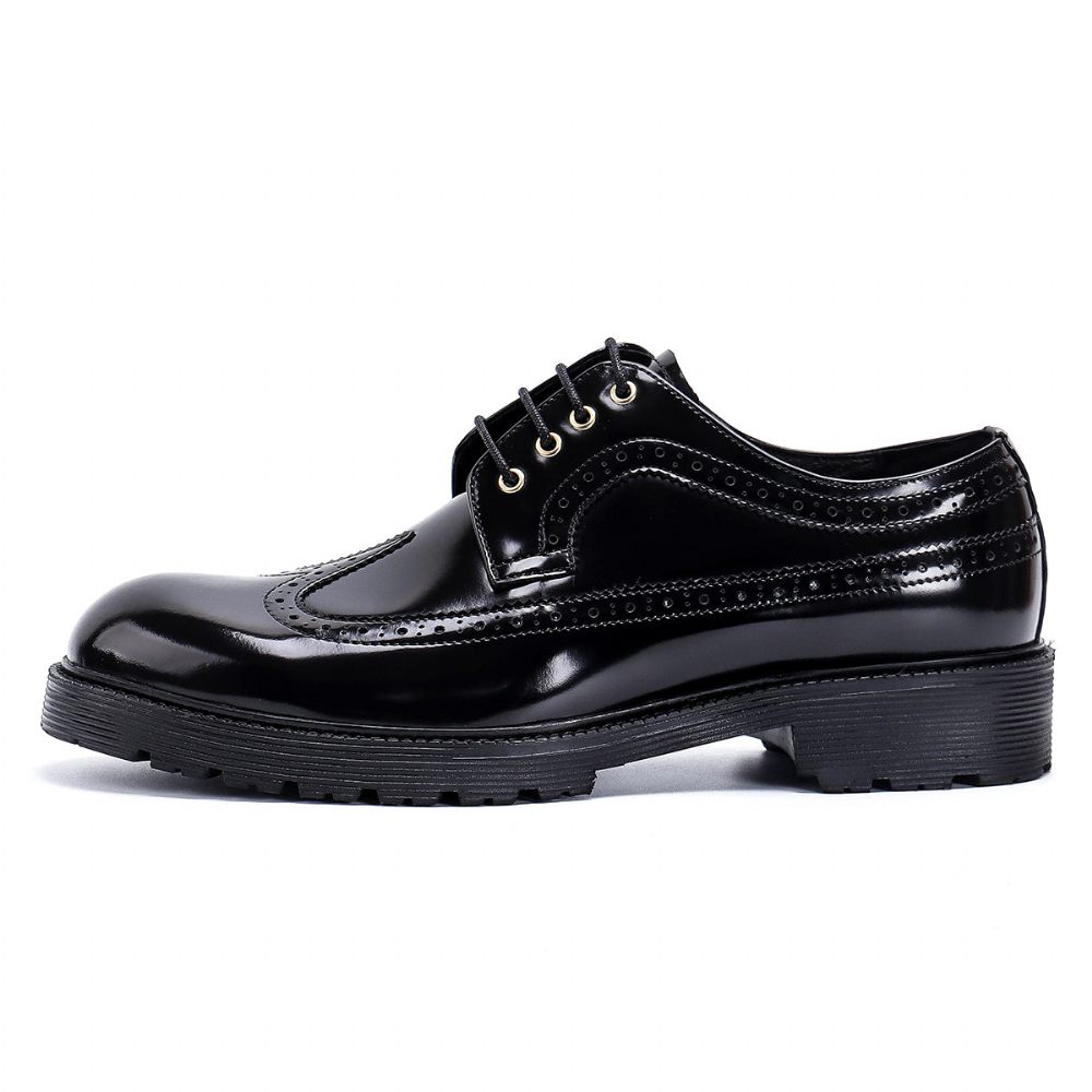 Chaussures Formelles Pour Hommes Habillées Oxford Brogue Luxe - Noir