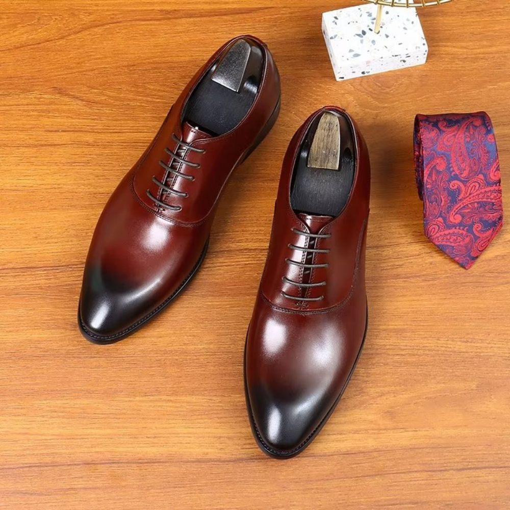 Chaussures Formelles Pour Hommes Habillées Oxford Chics - Rouge