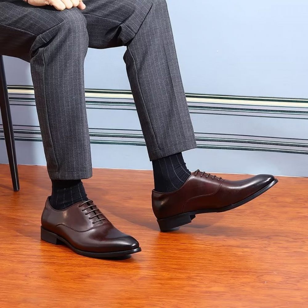 Chaussures Formelles Pour Hommes Habillées Oxford Chics - Café