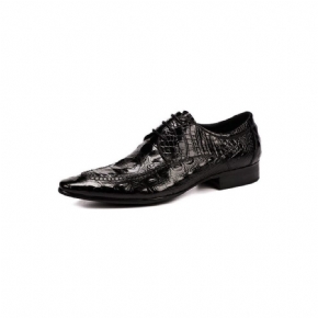 Chaussures Formelles Pour Hommes Habillées Oxford Cuir Crocodile Luxe