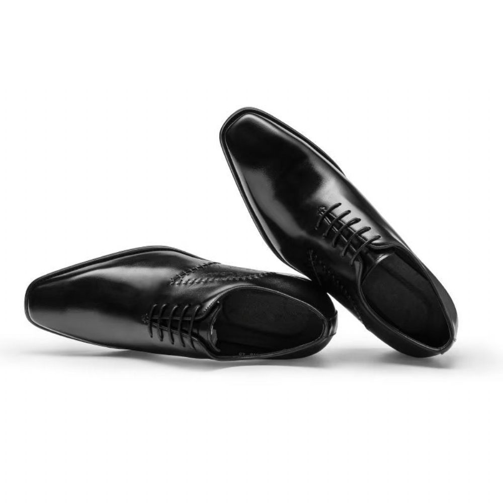 Chaussures Formelles Pour Hommes Habillées Oxford Cuir Opulent - Noir