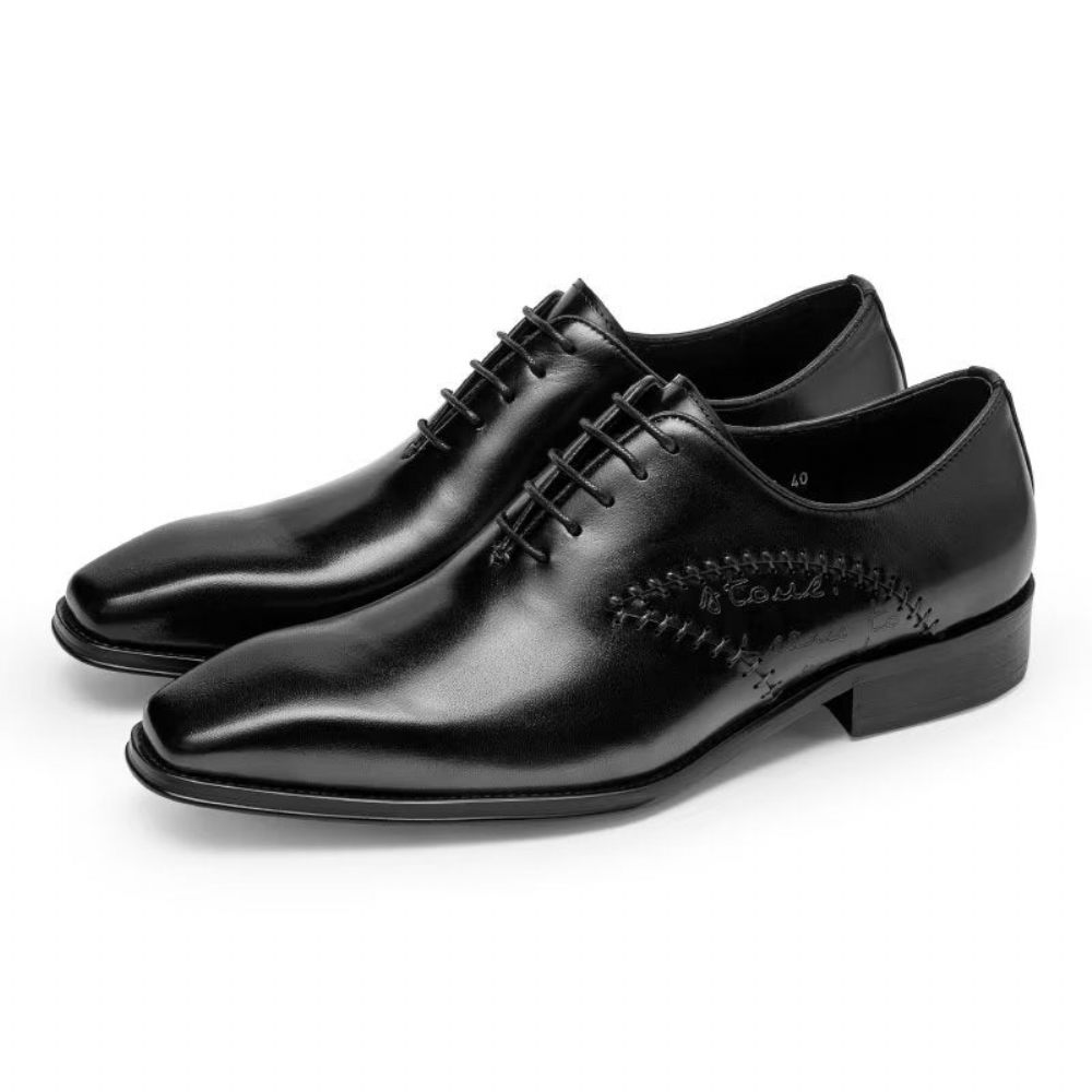 Chaussures Formelles Pour Hommes Habillées Oxford Cuir Opulent - Noir