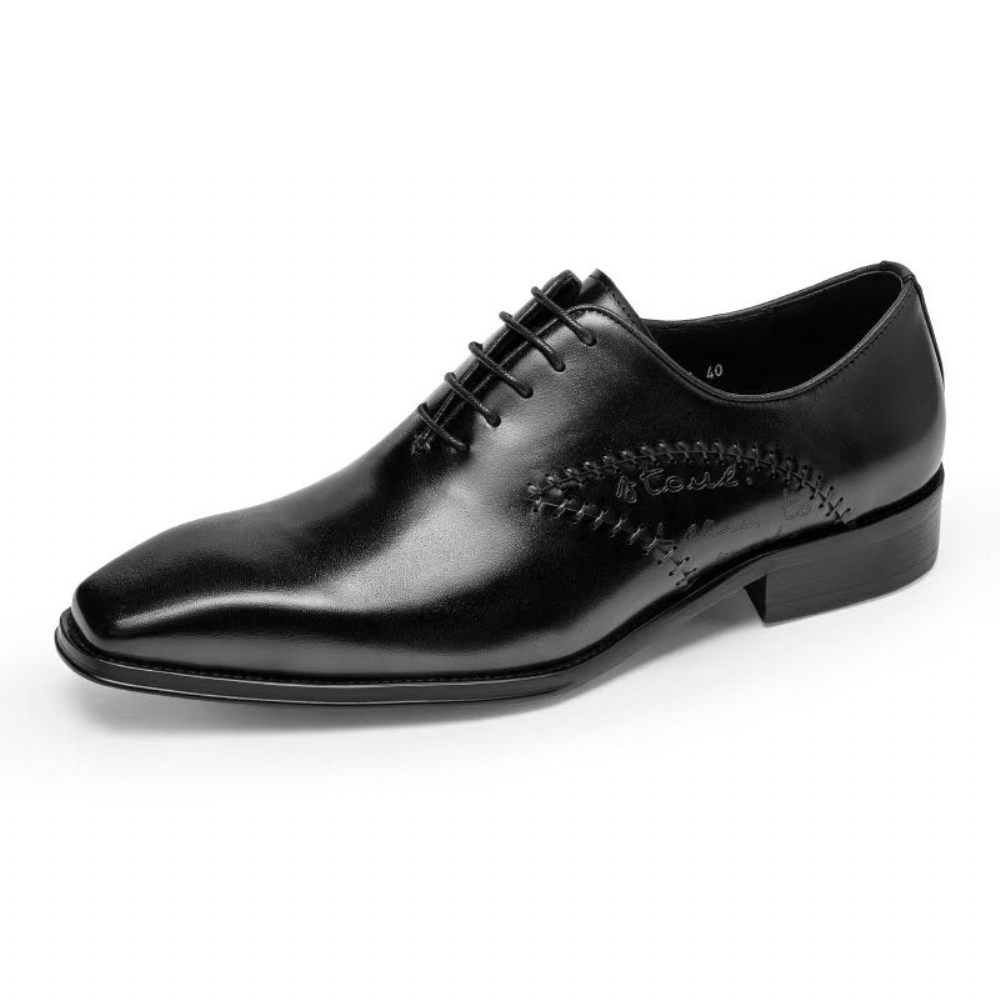 Chaussures Formelles Pour Hommes Habillées Oxford Cuir Opulent - Noir