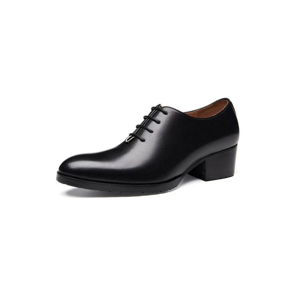 Chaussures Formelles Pour Hommes Habillées Oxford Cuir Raffiné À Bout Pointu