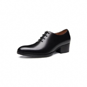 Chaussures Formelles Pour Hommes Habillées Oxford Cuir Raffiné À Bout Pointu