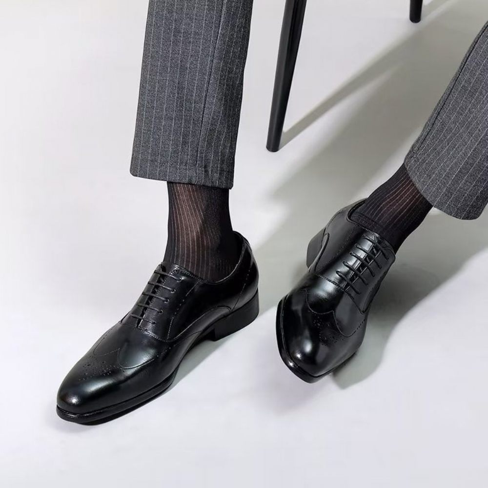 Chaussures Formelles Pour Hommes Habillées Oxford Élégantes - Noir