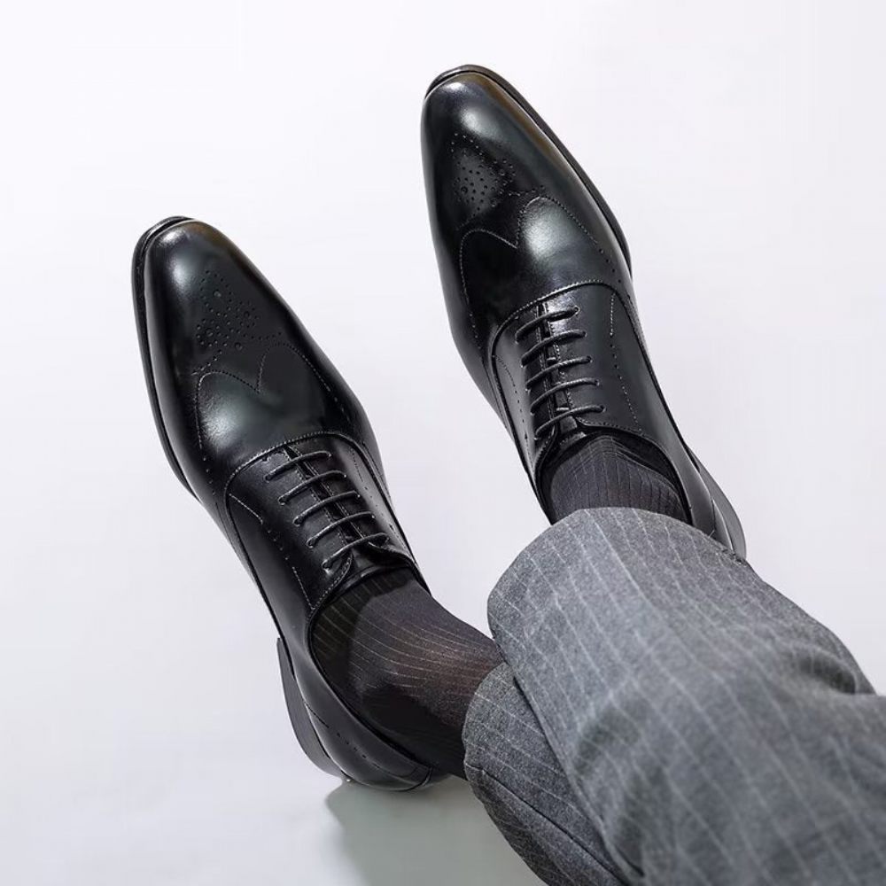 Chaussures Formelles Pour Hommes Habillées Oxford Élégantes - Noir